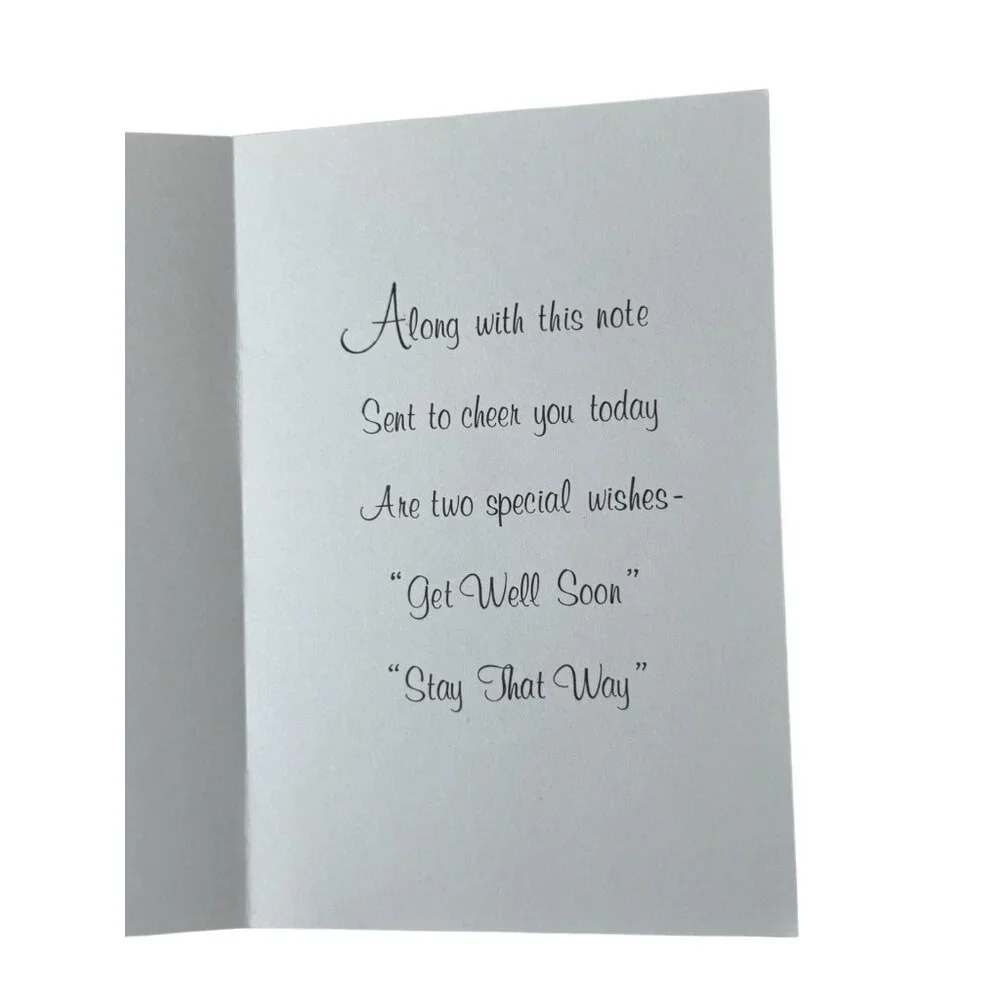 Kitten Cat Please Get‎ Well Soon Greeting Card Fantusy USA Made